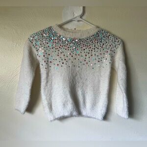 Primark White Sweater With Sequin Accents